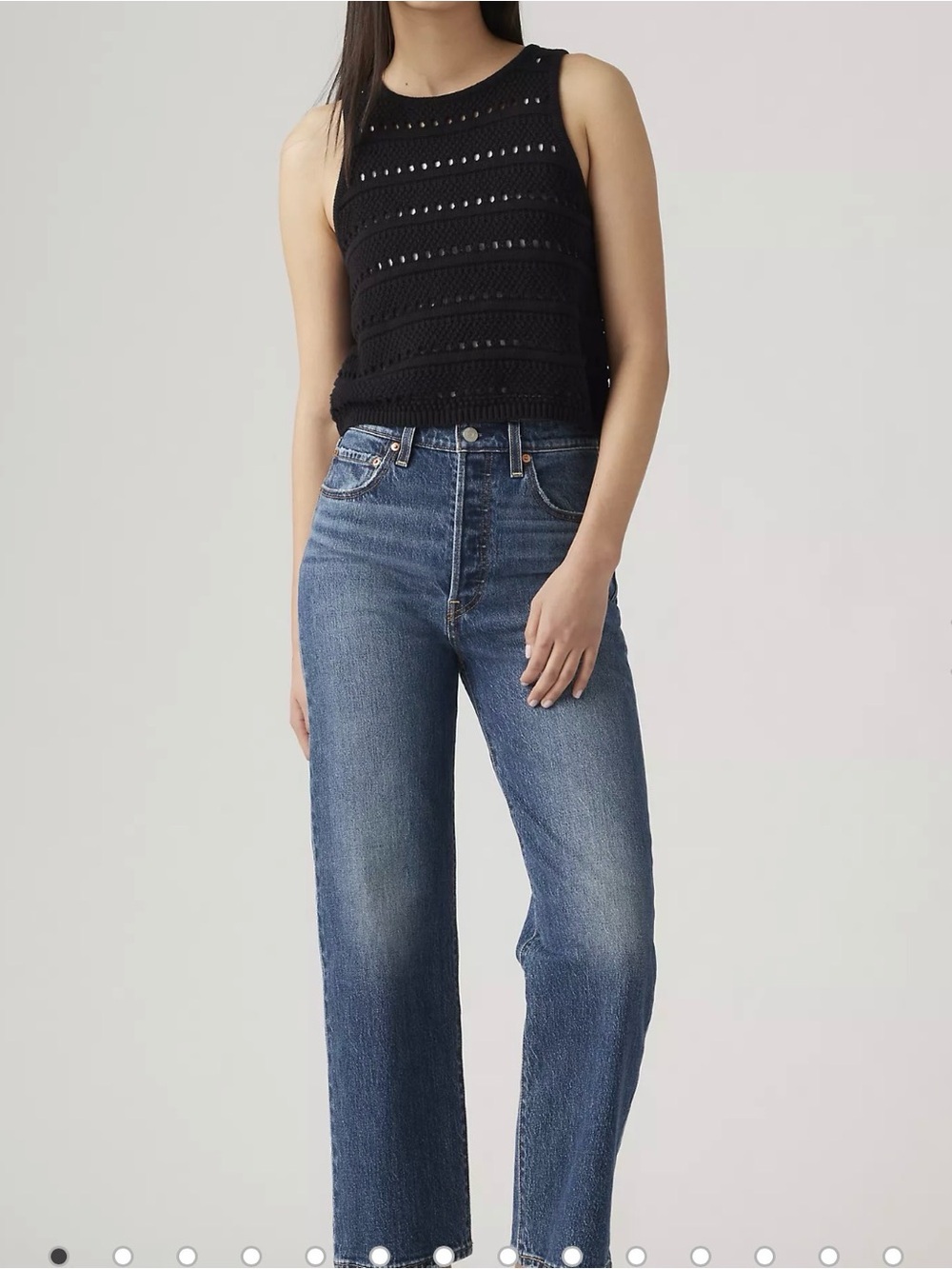 Levi’s ribcage straight ankle button fly straight ankle 32 14 NWT new